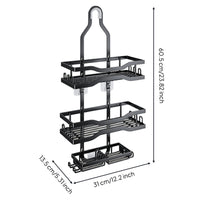 No-Tools-Needed Washroom Shelf Space-Saving Wall Shelf Easy to Clean No Drill Washroom Rack for Vanity