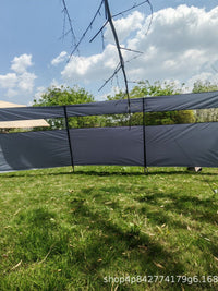 Outdoor Camping Windshield, Tent Screen, Folding Windbreak for Beach and Camping