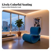 endless Loop Armchair Sculptural shape Accent Chair Flowing Lines Modern Stylish Design for Homeowners, Living Room