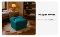 Sculptural Cube Stool Nordic design Ottoman adaptable for Lounge Area, Entryway