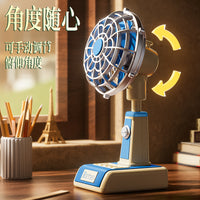 2025经典复古迷你小风扇立式桌面办公室学生宿舍台式USB充电风扇