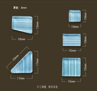 200g Hand-Painted Mosaic DIY Material Striped Irregular Multicolor Crystal Glass Stones