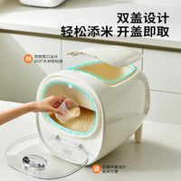 Magnetic Lid Rice Container, Sealed, Food-Grade, Moisture-Proof, Insect-Proof, 9-10L