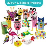 独立站爆款20 Crafts in a Box Simple paper crafts儿童手工套装