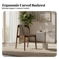 Archedd Spine-Supportingrest Side Chair Nordic and Design Archedd Spine-Supporting Dining Chair Versatile Use Armless