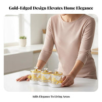 Elegant Design European Design Snack Container Set Brilliant Luster Decorative Candy Jar Set Dustproof Lids for Kitchen, Coffee Table