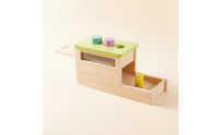 Educational Object Permanence Box with Shape Sorter Natural Wooden Object Permanence Box Sturdy Shape Sorter Sensory for Playroom