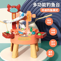 Children's Kitchen Toy Set with Circulating Water and Fishing Play