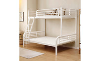Sturdy Metal Bunk Bed Long-Lasting Bunk Bed with Ladder Safe Furniture Compact for Children, Dorm Room