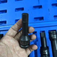 8 Pieces CrMo-Molybdenum Steel Allen Socket Set High-Power 1/2 Inch Drive Allen Socket Set Power Tool Accessory Long-Lasting