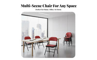 Padded Folding Chair Foldable Collapsible Seat Portable for Students, Homeowners