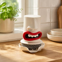 Face-Shaped Kitchen Brush Novelty Design Stainless Steel Scrub Brush