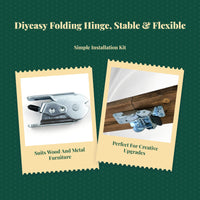 Automatic Locking Folding Hinge, 180 Degree Stainless Steel, Adjustable Table Leg Bracket, Furniture Connector, Easy Installation
