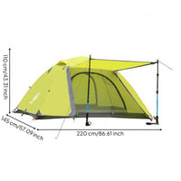 Double Layer Backpacking Tent Aluminum Poles Outdoor Shelter Lightweight