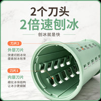 跨境专供手动滚筒式绵绵冰刨冰碎冰机家用小型手摇滚筒沙冰碎冰机