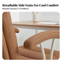 Upholstered Rolling Task Chair 360-Degree Swivel Upholstered Rolling Armchair