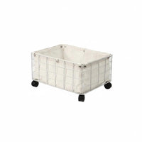 Rectangular Wire Basket Swivel Casters Metal Wire Storage Basket Removable Liner Household Organizer for Organizing Toys, Miscellaneous Goods