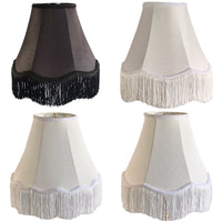 Wavy Fringe Fabric Lampshade for Table Lamp, Foldable, Handmade, US Style