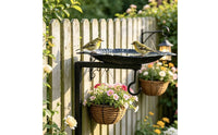 Metal Bird Feeder Decorative Hanging Bird Feeder Weather-Resistant for Yard