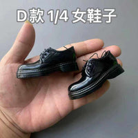 1/6 1/12 1/4 比例 女款 鞋子 皮鞋  学生鞋 兵人 娃娃 组件 模型