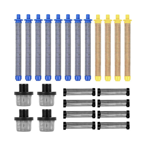 24 Pieces Airless Paint Spraying Filter Kit Threaded Filters Smoother for DIYers