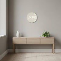 Round LED Wall Circular Clock Nightlight Home Decor Temperature Display