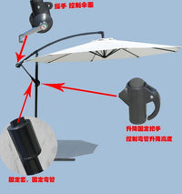 Outdoor Umbrella Replacement Parts Kit with Crank System