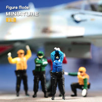 VM 1/72 Pilot Chinese Ground Crew Carrier Deck Fighter Diorama Miniature Scene Model with Figures