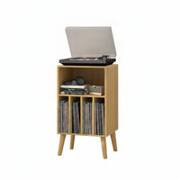Vinyl Record Storage Cabinet Multifunctional Album Organizer Console Bookshelf Display Stand Particle Board Suitable for Music Lovers Living Room Bedroom Study