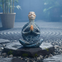 Turtle Meditation Statue Peaceful Design Relaxing Touch for Desktop