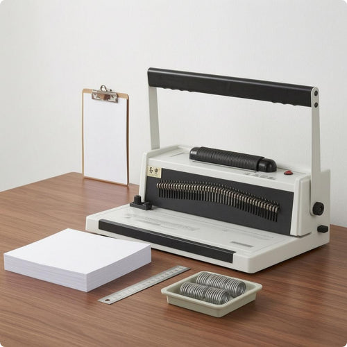 46-Hole Coil Binding Machine Top Handle Electric Coil Binder Beginner Friendly