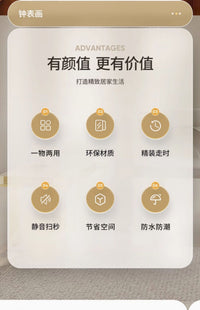 中古风桌面时钟摆台式高级感木纹静音摆件钟表2025新款客厅挂钟