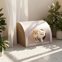 Cardboard Cat Scratcher House Tunnel hideaway lounge Extra Large Animal Dwelling Furniture for Kittens, Multiple Cats