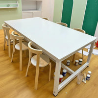 Kindergarten Training Table Thickened Tabletop Kids Activity Table Rounded Corners Children's Furniture for Students, Childcare Facility, Playroom
