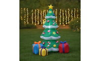 Christmas Tree with Candy Ornaments Tall Inflatable Tree with Star Topper Decorations Festive Decoration Colorful for Yard, Lawn