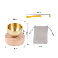 Portable Meditation Singing Bowl Mindfulness Wooden Bell Set Gift