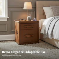2-Drawer Bedside Cabinet space-saving Size 2-Drawer Nightstand sturdy Construction