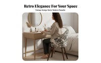 Upholstered Swivel Seat with Backrest Multifunctional for Dressing Room