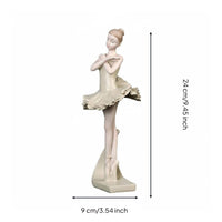 Ballet Dancer Figurine Artistic Style Ballet Girl Sculpture Elegant Design Ballerina Statue for Dancers, Girls, Living Room, Bedroom, Bookshelf