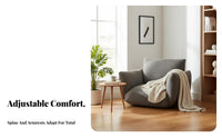 Adjustable Floor Lounger Space-Saving Design Adjustable Backrest Lounger Reclining Function No Assembly Required for Living Room