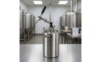 Polished Beer Keg Coupler with Lever Handle Compact Beer Tap with Handle Mechanical Keg Tap Commercial-Grade for Homebrewers