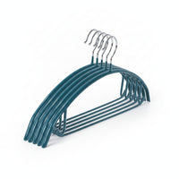 10 Pieces Metal Hanger Side Notches Closet Accessory Slim