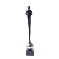 Abstract Human Figurine Tall Desktop Ornament Reflective for TV Cabinet