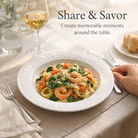 Alice Lace Soup Plate, 8.75 Inch Ceramic Dinnerware