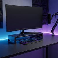 Ergonomic Computer Monitor Riser with Drawer Double-Layer Monitor Stand with Drawer Multi-Functional Computer Desk Organizer Rectangular for Professionals