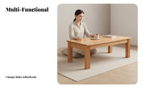 Nordic Design Rectangular Wood tea table Table Japanese and aesthetic Rectangular Coffee Table Minimalist visual appeal Living Room Furniture Sturdy Construction for Families, homeowners, Renters, Lounge Area, Home Office