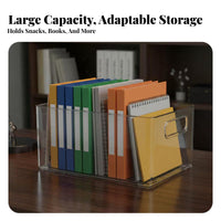 Stackable Clear Container Multi-Purpose Clear Plastic Tote Transparent View