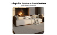 serene aesthetic Design Modern Oriental Couch Song era Inspired Sofa Set sturdy Wood Frame Living Room Furniture Minimalist Aesthetic for Interior Designers, Business Owners, Office Managers, Model Home, Reception Hall, Lobby, Apartment