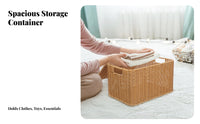 Imitation Rattan container with Handles multi-use for Bathroom, Parents