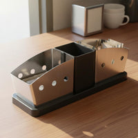 Sugar Bag Rack Black and White Condiment Packet Rack Long-Lasting